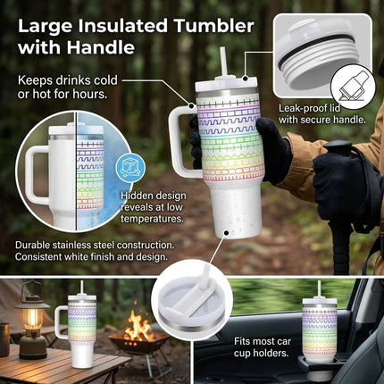 Funny Hidden Message Tumbler 40oz Insulated Cup Sarcastic Office Gift