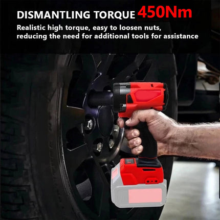 Impact Wrench 1/2" 450Nm Cordless Brushless Power Tool Construction Car Repair