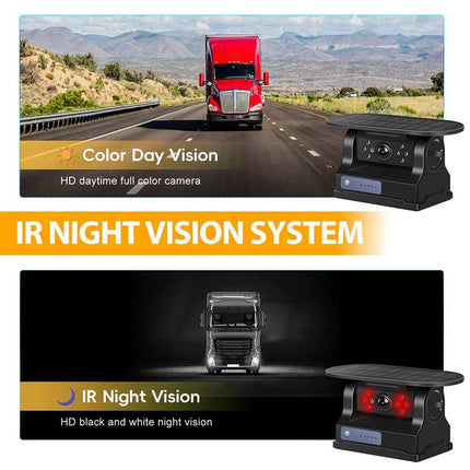 Wireless Reversing Camera Solar Wifi 1080P BSD For iPhone Android Truck