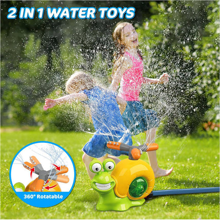 1 Set Water Sprinkler Baseball Toy Outdoor Play 2 In 1 Snail Water Game