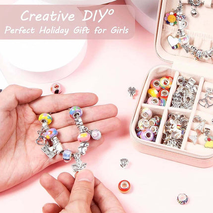 Charm Bracelet Making Kit, Jewelry Arts and Crafts DIY Handmade Gift Set