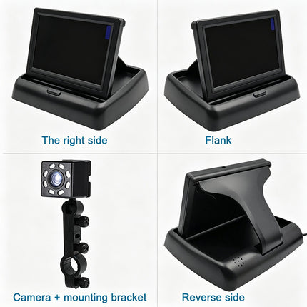 4.3 inch Foldable Car Rear View Display Screen & Camera Set