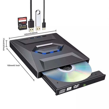 External CD DVD Drive USB 3.0 Writer Burner Reader Player for PC Laptop Windows