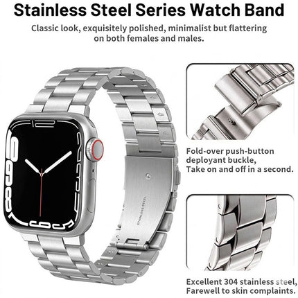 Apple Watch Band Strap iWatch Stainless Steel Series 11 10 9 8 Ultra SE 42 46mm Silver