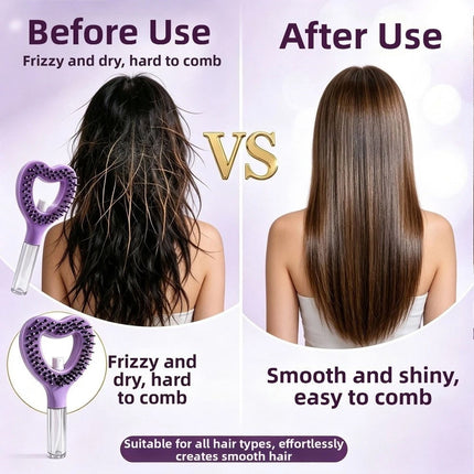 2-in-1 Heart-shaped Spray Hair Comb Scalp Massage Comb For Easy Hair Care