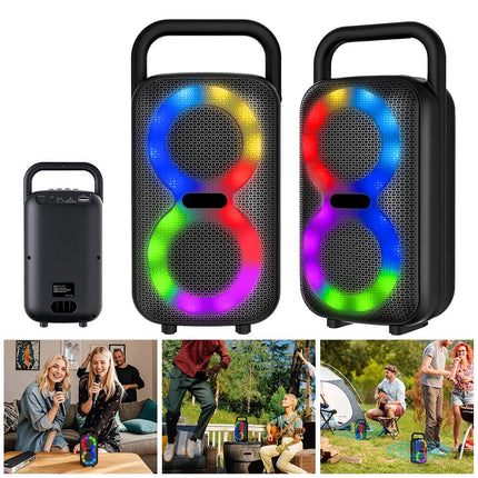 Bluetooth Portable Party Speaker with Colorful Lights Floor Standing Speakers