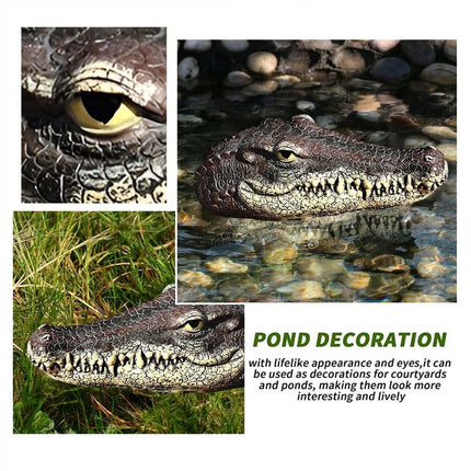 Floating Crocodile Head For Garden Pond Pool Water Feature Ornament Decor