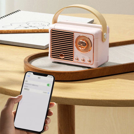 Portable Retro Bluetooths Wireless Stereo Mini Speaker /TF/FM/Radio TF Card USB