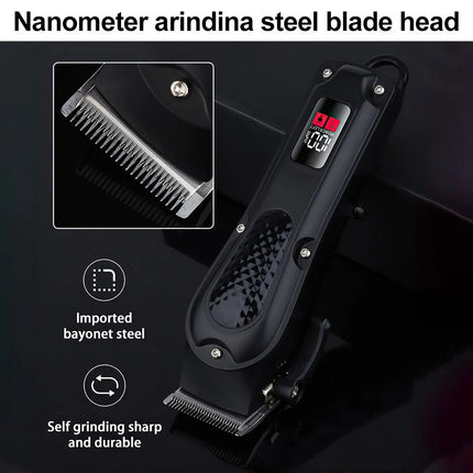 Professional Barber Electric Hair clipper LED display screen charging Trimmer