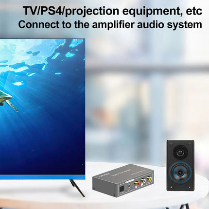 Digital Audio Converter HDMI ARC Optical Coaxial To Analog Jack AUX RCA Splitter