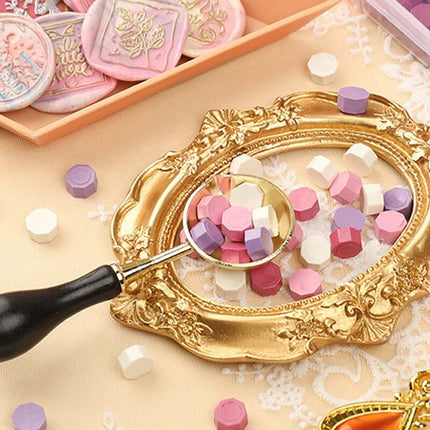 1200Pcs Colour Sealing Wax Mix Metallic Stick Beads Stamp Seal Candle Envelope 1Box Macaron and1Box bluegreen