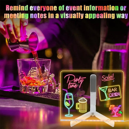 Illuminated Acrylic LED Writing and Message Board Christmas Gift
