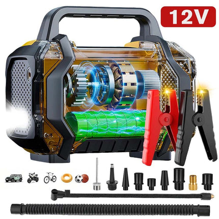 9000A Car Jump Starter Power Bank With Air Compressor Battery Booster 5 in 1 HOT