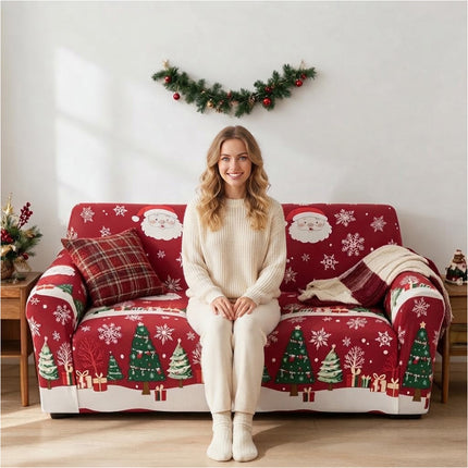 1Pcs All-inclusive Christmas Sofa Cover Furniture Protector Living Room
