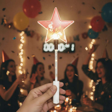 Energy-saving Christmas Glowing Stick Star Warm Light Handheld Luminous Toy Outdoor