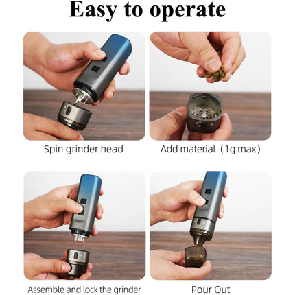 USB Rechargeable Electric Herb Mill 8.1oz Weight For Soft Spices Grinding Device