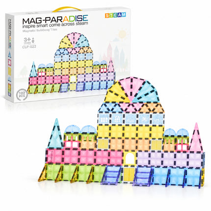 102 Pcs Diamond Magnetic Tiles Castle Building Set Construction Christmas Gift