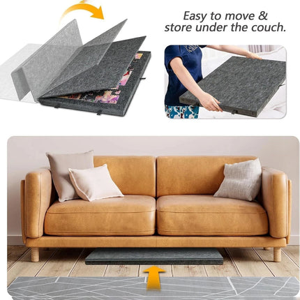 Jigsaw Puzzle Board Portable Felt Puzzle Plateau 6 Drawers Puzzle Table 1000 X