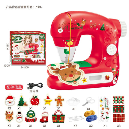 Mini  Electric Sewing Machine Toy Boost Creativity DIY Christmas Gifts