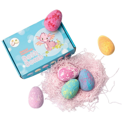 6Pcs Dinosaur Egg Bath Bombs For With Surprise Toys Inside Bath Salt Ball