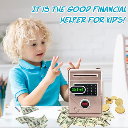 Automatic Electronic Piggy Bank Password ATM Money Box Cash Coin Saving Box Gift