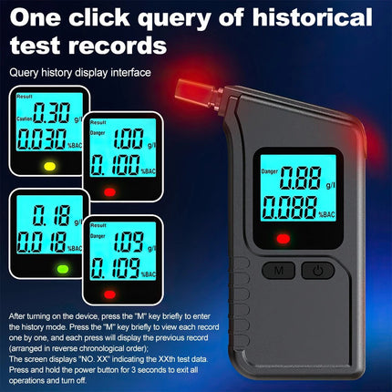 Breathalyzer Alcohol Tester Breath Test LCD Display Analyzer Tester Breathalyzer