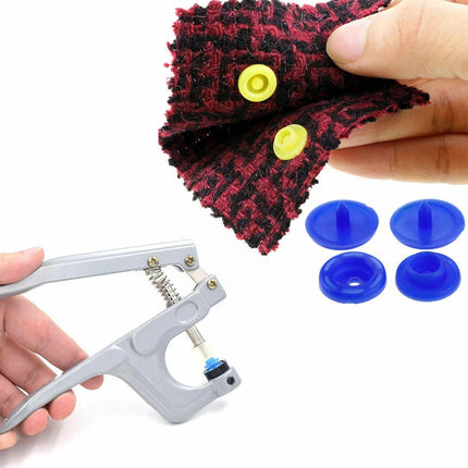 Plastic Snap Pliers Kit 300 Sets Fastener T5 Buttons Craft Sewing Tool Diy Pack