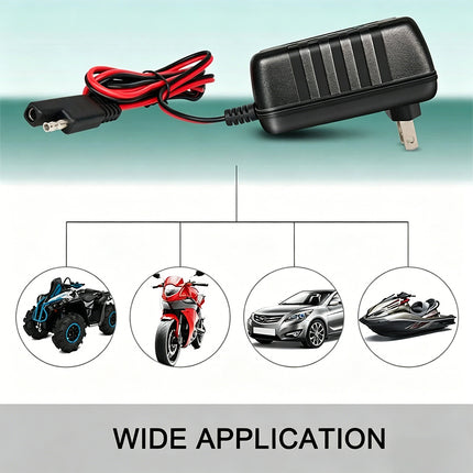 Automatic Battery Charger Maintainer Trickle for Car & Motorcycle 6V 12V 1.5A