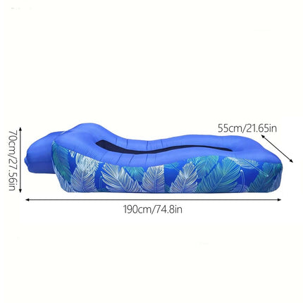 Inflatable Sofa Bed Swimming Pool Floating Raft Beach Garden Folding Chair