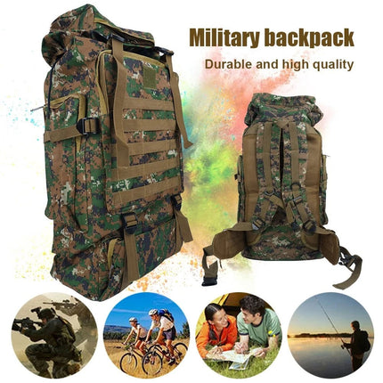 75L Outdoor Military Tactical Backpack Travel Rucksacks Camping Trekking Bag