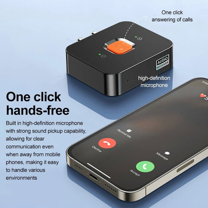Bluetooth 6.0 Receiver Adapter for Speakers 3.5mm Jack RCA Wireless Audio Stream
