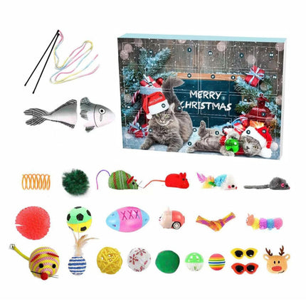 Cat Advent Calendar 2024 Christmas Countdown Calendar for Kitten Toys 24 PCS