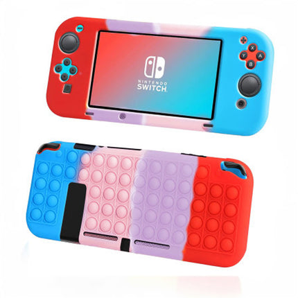 Nintendo Switch Console “Pop It” Stress Relief Case Cover Blue & Pink & Purple & Red