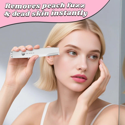 Women Electric Dermaplane Razor 3-Speed Rechargeable Facial Hair Peach Fuzz Remo