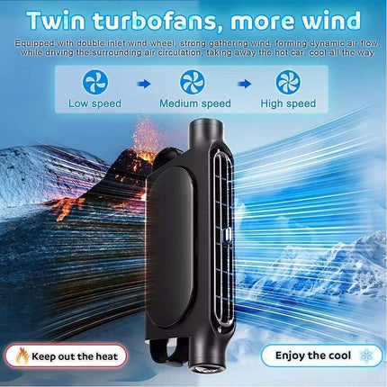 Mini USB Car SUV Seat Back Cooling Fan Portable 3 Speed Headrest Silent Cooler