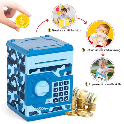 Digital Piggy Bank with Password Lock & Auto Bill Roller ATM Style  Gift HOT