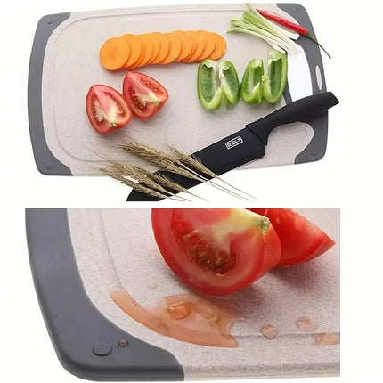 3PCS Cutting Board Set Chopping Serving Boards Kitchen Durable Eco Natural Wheat
