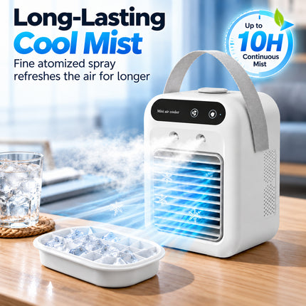 Portable USB Mini Air Cooler Fan with Mist 500ml Water Tank 2 Speed Desktop Cooling Fan