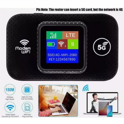 For Portable 4G LTE Wireless WiFi Router Mobile Broadband LCD MIFI Hotspot
