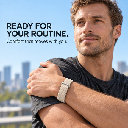 For Google Fitbit Air Performance Loop Band Recycled Polyester Adjustable Strap White