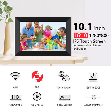 10.1" LED Digital Photo Picture Frame Movie MP4 Player Sensor Control HDMI Port