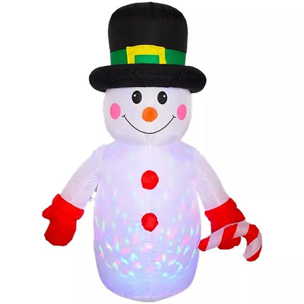 Inflatable Christmas Snowman With Disco Light 1.2M Xmas Decoration Outdoor