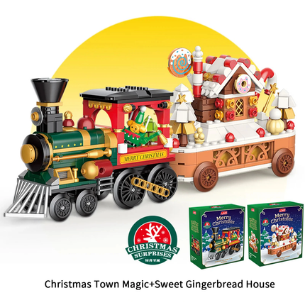 LOZ 4-in-1 Christmas Train Mini Bricks Building Blocks Set Toy Gift Kids Adults
