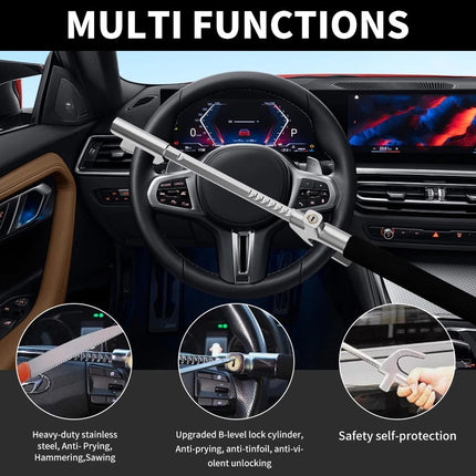 Car Steering Wheel Lock Anti Theft Security Wheel Clamp Extendable Heavy Duty