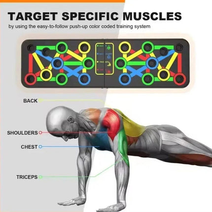 Foldable Push Up Board Rack Training Gym Exercise Pushup Exercise Stand Grip Bar