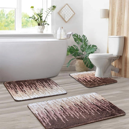 Luxury Bath Rug Mat Bathroom Set Non-Slip Plush Carpet Extra Soft and Absorbent
