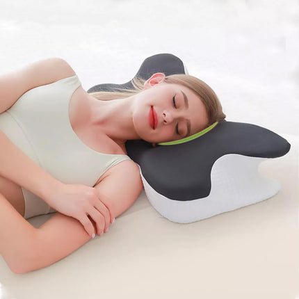 Ergonomic Butterfly Memory Neck Pillow Comfortable Sleeping Orthopedic Pillow Grey