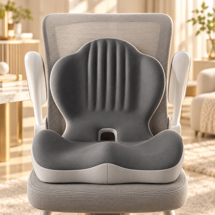 Ergonomic Seat Cushion Lumbar Back Support Office Chair Breathable Pad