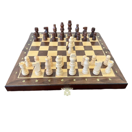 30cm Magnetic Large Chess Set Wooden Timber Oak Folding Chessboard