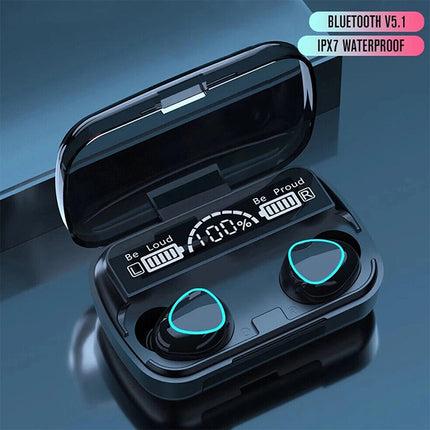 Bluetooth 5.1 Wireless Earbuds Waterproof LED Display Earphones